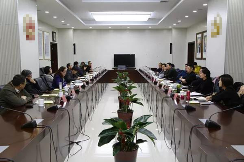 内蒙古广播电视台会议室实木会议条桌新